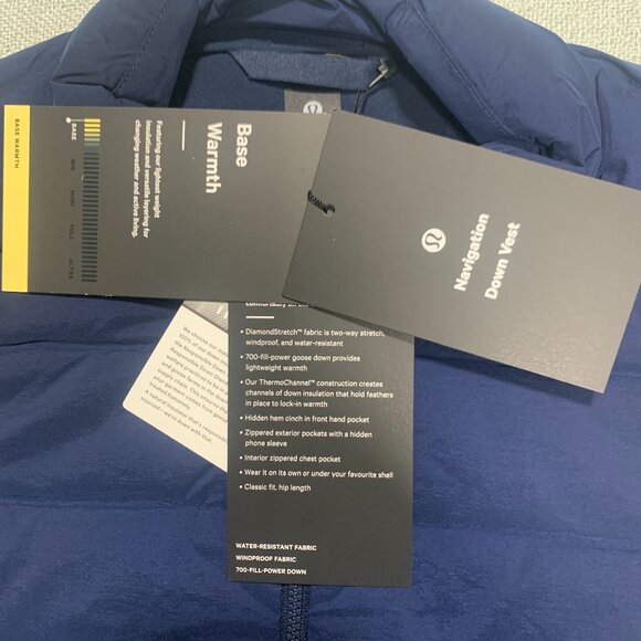 Lululemon NWT Navigation Down Vest L Club Blue - Picture 2 of 15